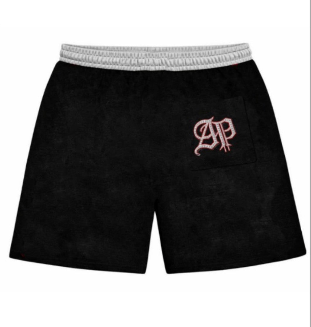 Always Present Signature Shorts — Black/Red