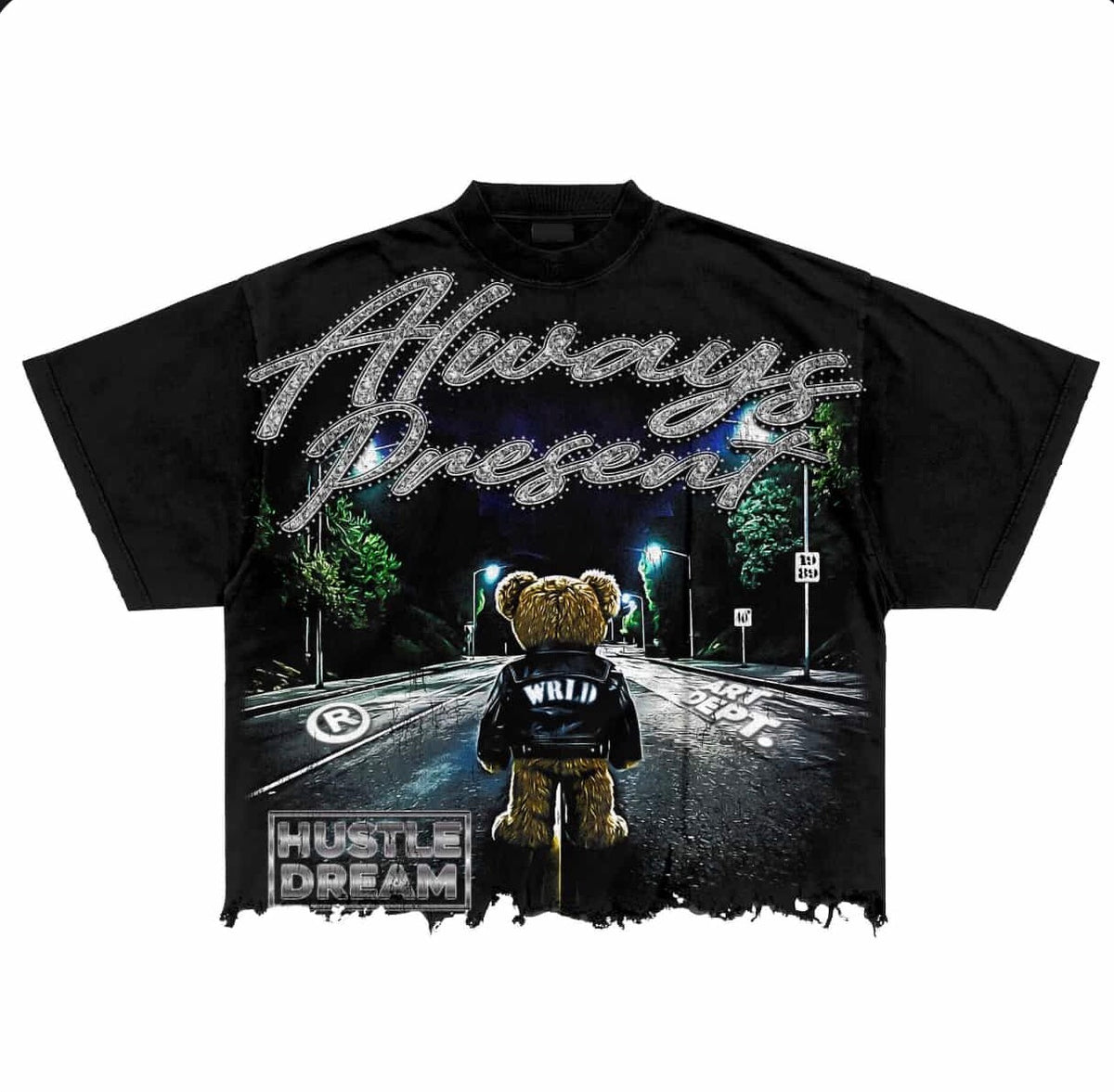 Always Present Hustle Dream Tee — Black
