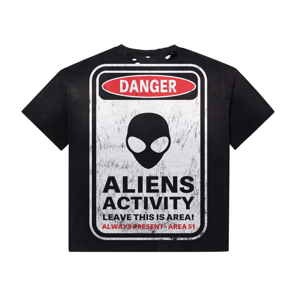 Always Present Alien Vision Tee-Black/Green