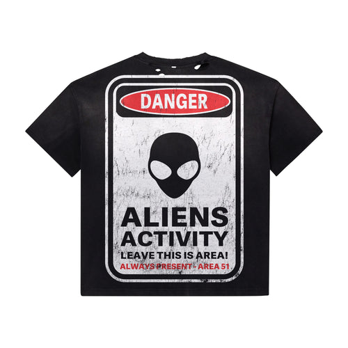 Always Present Alien Vision Tee-Black/Green