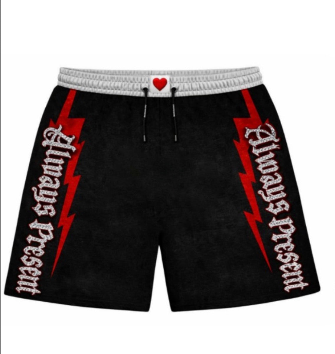 Always Present Signature Shorts — Black/Red