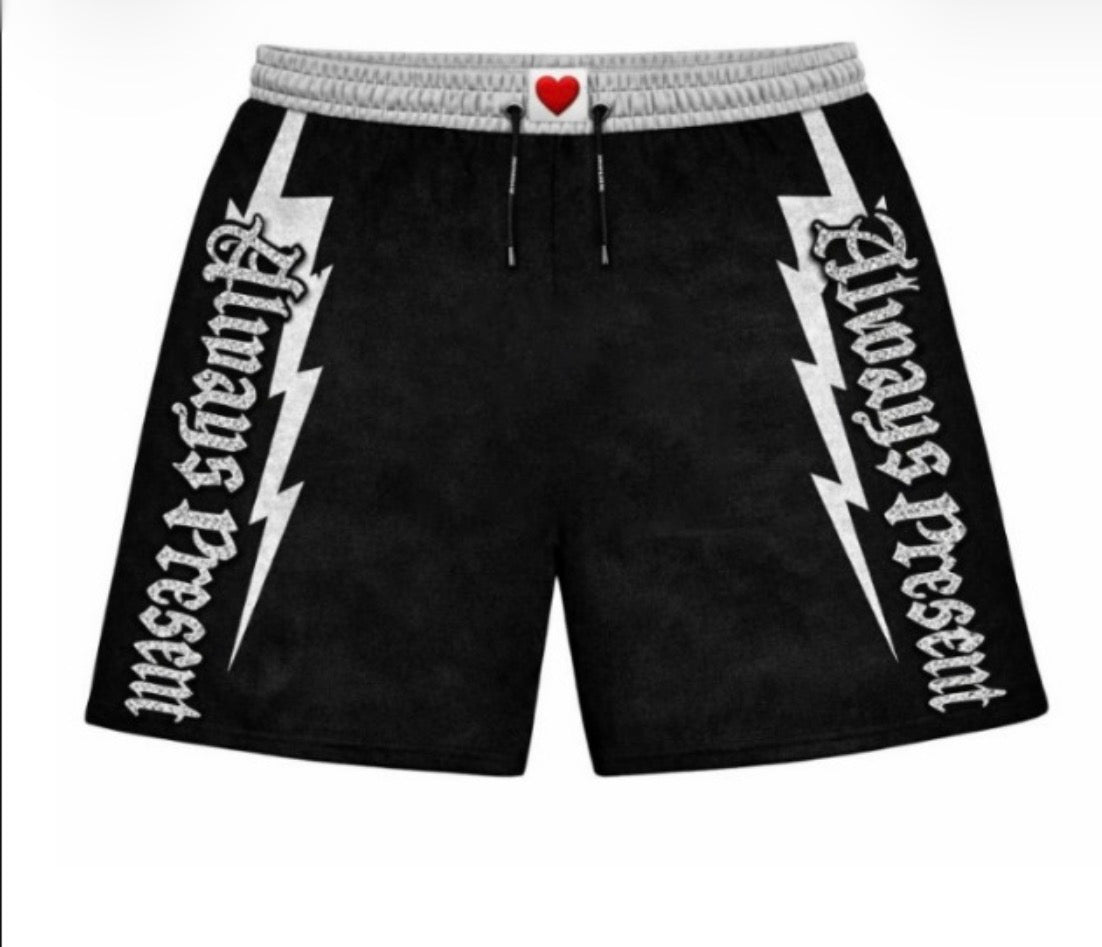 Always Present Signature Shorts — Black/White