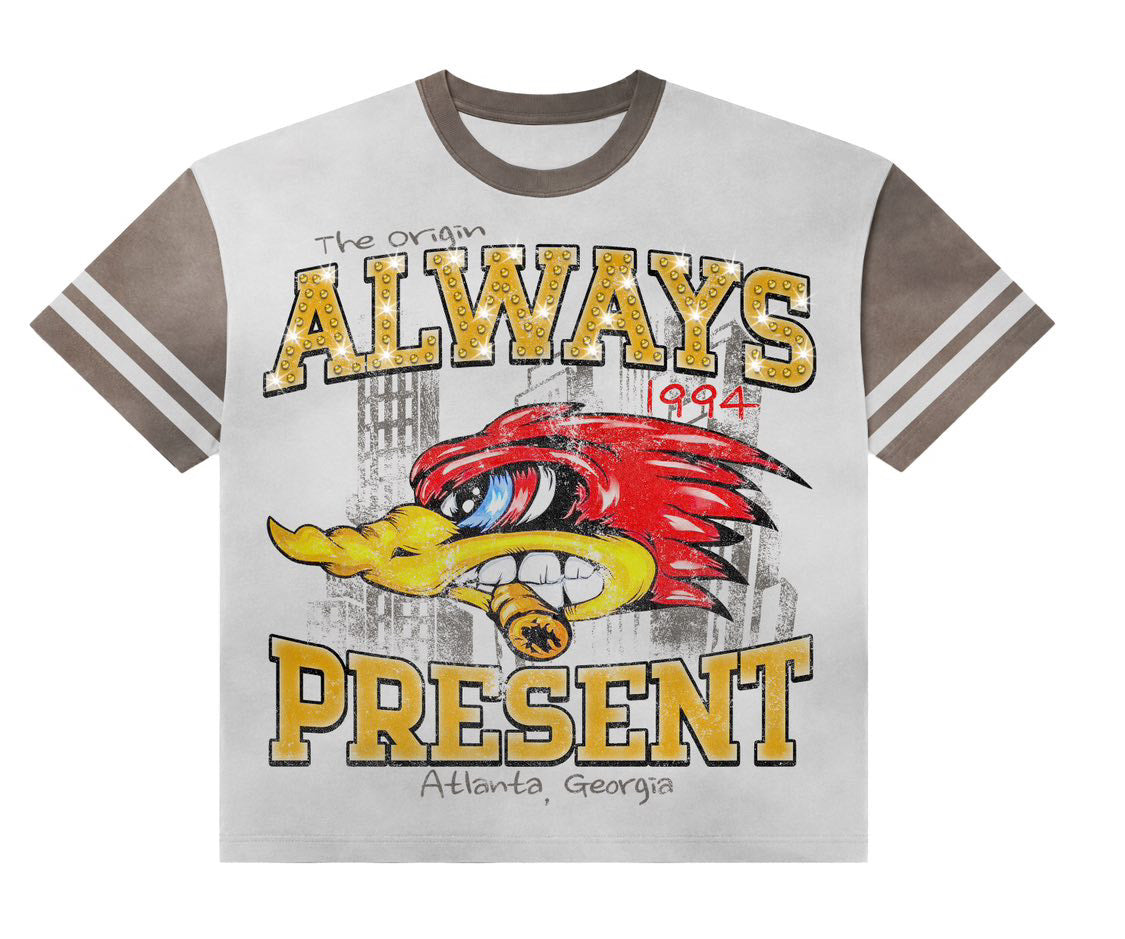 Always Present Rebel Bird Tee -Cream/Caramel