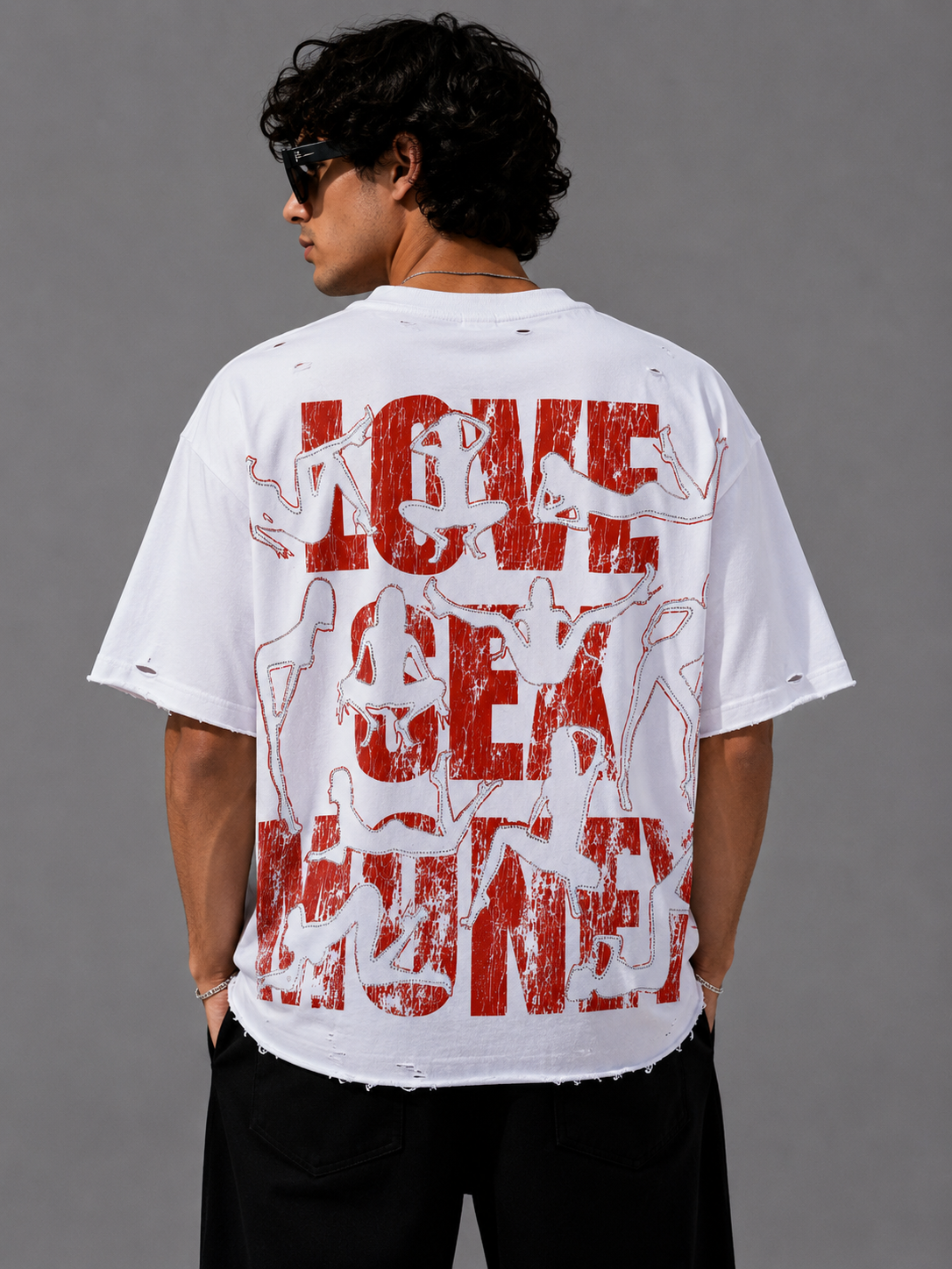 69 Tee White Red