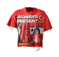 Always Present “Bitches” Distressed Tee – Red